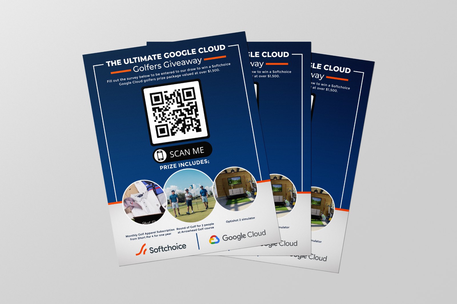 Google Cloud golfers giveaway flyer