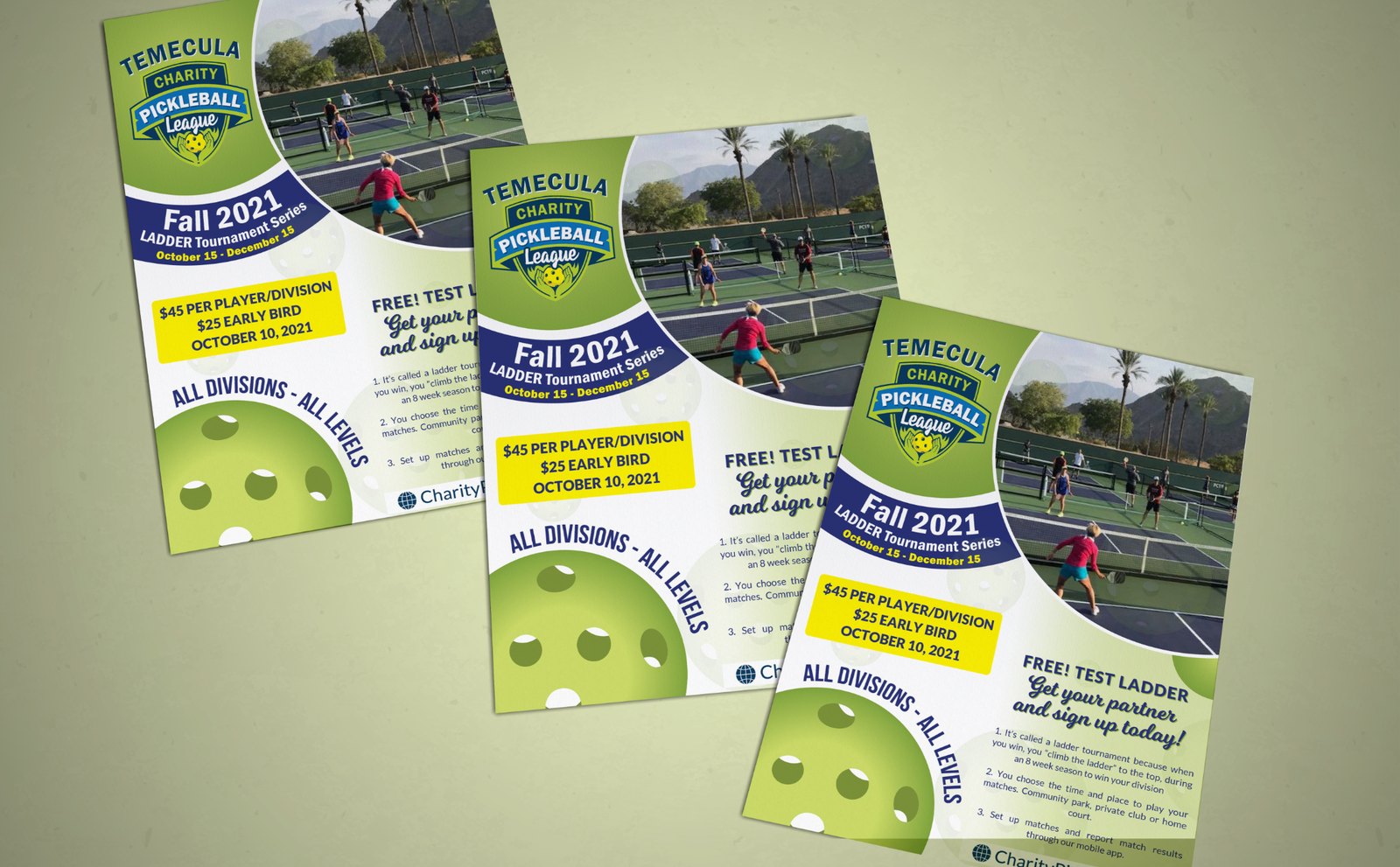Temecula charity pickleball league flyer