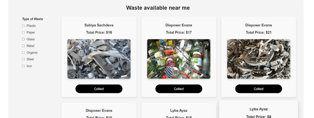 ScrapAway collector dashboard preview
